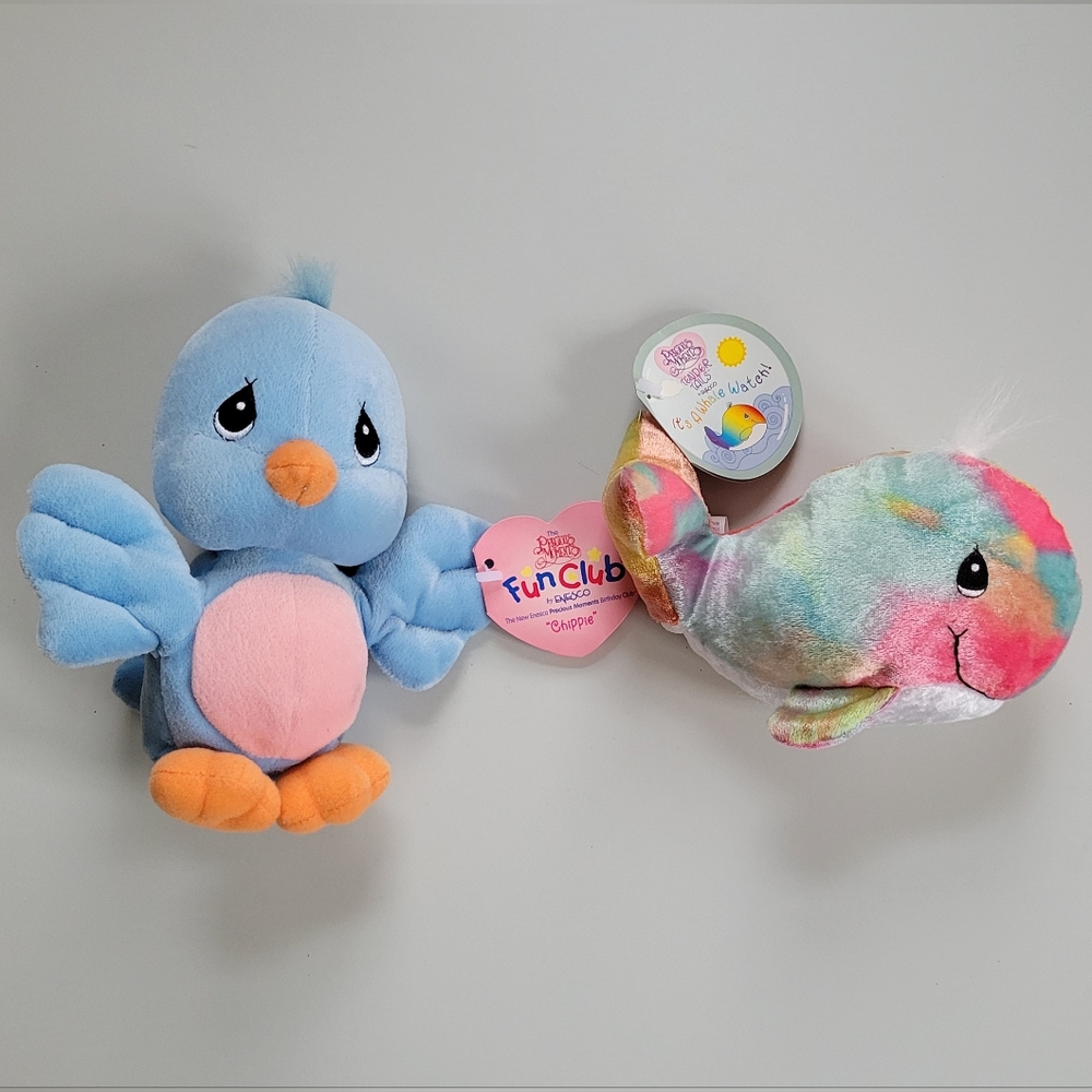 Vintage 1998 Enesco Precious Moments Tender Tails Stuffed Chippie and Wh…